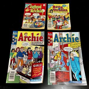 Archie Comics Book Digest Lot 4 Archie Jughead Betty Veronica 1986 1999 Vintage